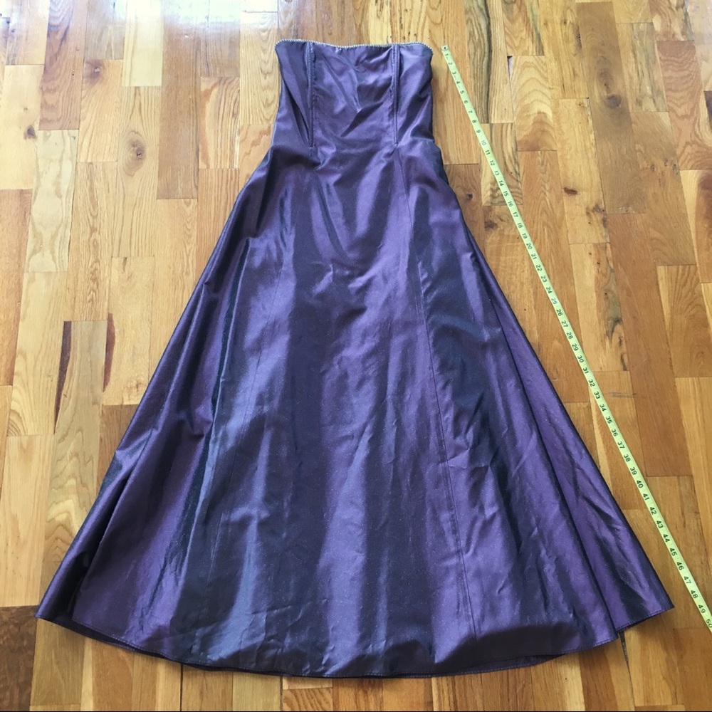 Strapless formal gown prom dress w rhinestone trim